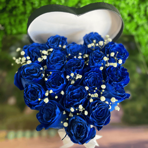 Box de Rosas azules