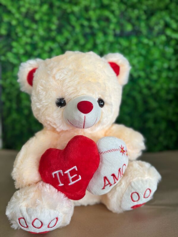 Peluche Osito Blanco Te Amo - Imagen 2