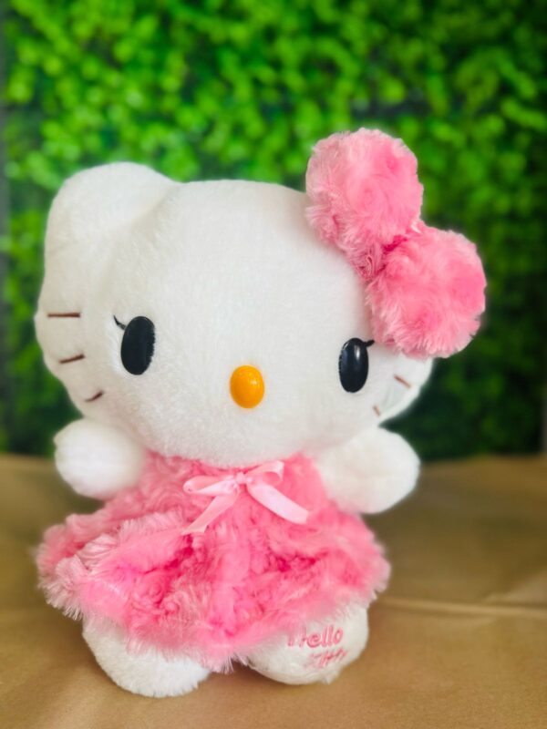Peluche Kitty blanco y rosado - Imagen 2