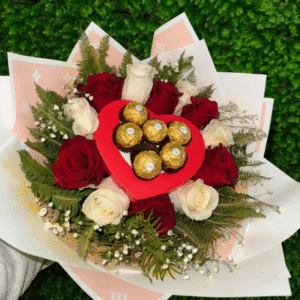 Corazón de Rosas y Chocolate